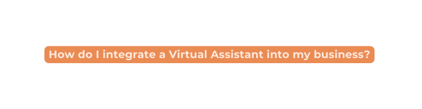 How do I integrate a Virtual Assistant into my business